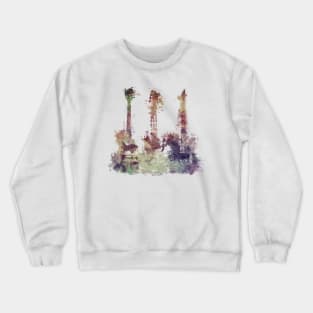 Three guitars art #guitar #music Crewneck Sweatshirt